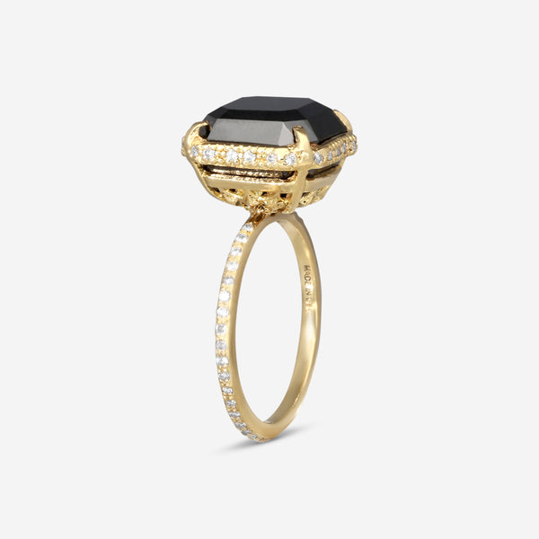 Armenta Sueno 18K Yellow Gold Black & White Diamond Statement Ring Sz. 6 18350 - THE SOLIST