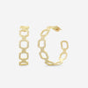Armenta 18K Yellow Gold Diamond Paperclip Hoop Earrings 20638 - THE SOLIST