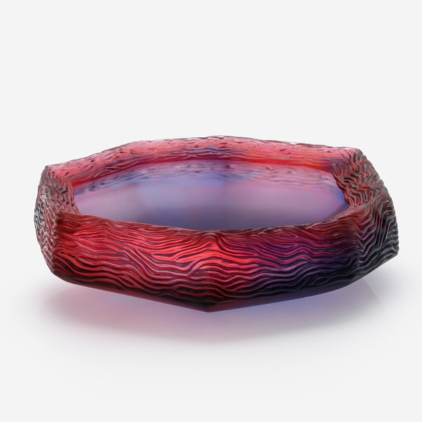 Daum Coraux Purple And Red Pâte De Cristal Bowl Centerpiece 5514 - THE SOLIST