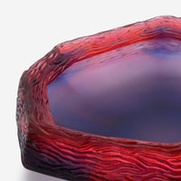 Daum Coraux Purple And Red Pâte De Cristal Bowl Centerpiece 5514 - THE SOLIST