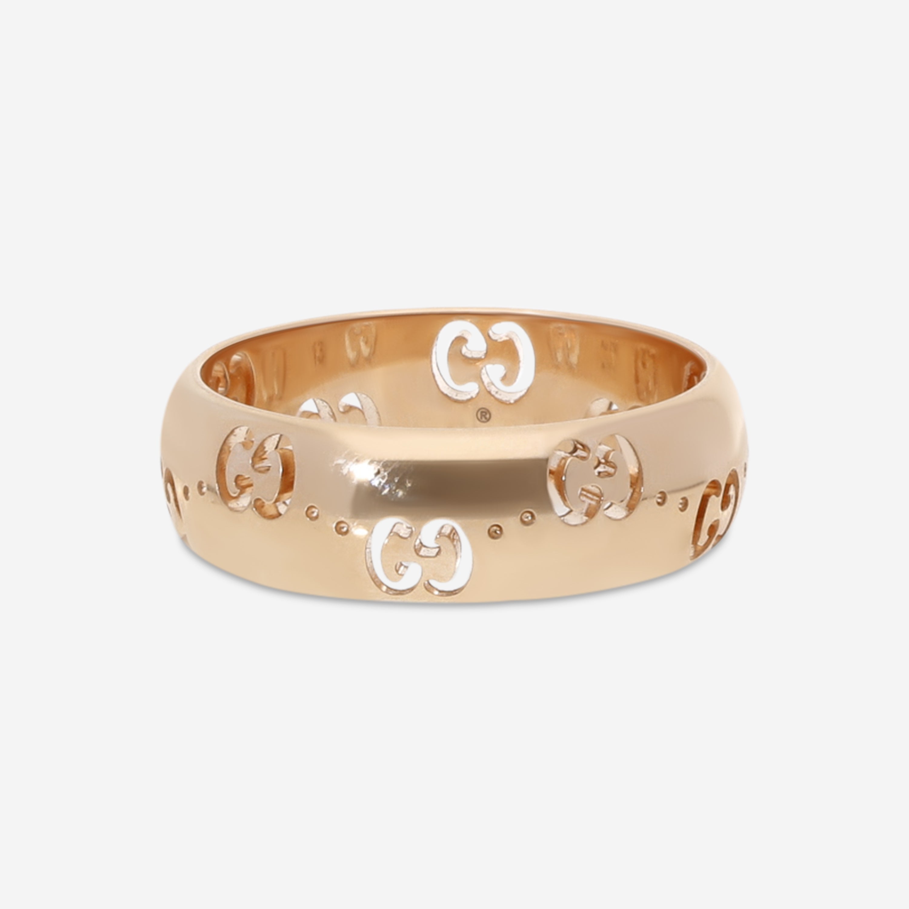 Gucci Icon 18K Rose Gold Band Ring YBC8043350020 MSRP $1,850 - THE SOLIST