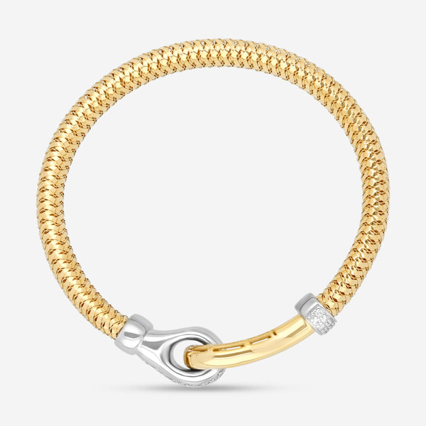 Roberto Coin Primavera 18K Yellow & White Gold Diamond Bangle Bracelet 5573805AJBAX - THE SOLIST