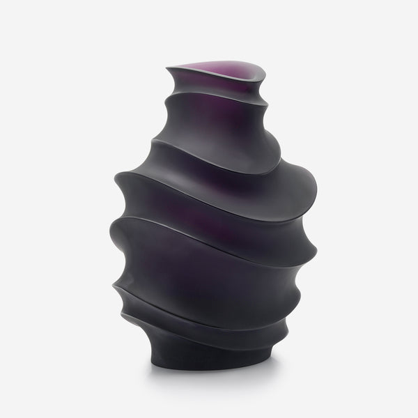 Daum Sand Collection By Christian Ghion Violet Pâte De Cristal Vase 5575 - THE SOLIST