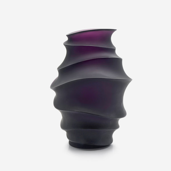 Daum Sand Collection By Christian Ghion Violet Pâte De Cristal Vase 5575 - THE SOLIST