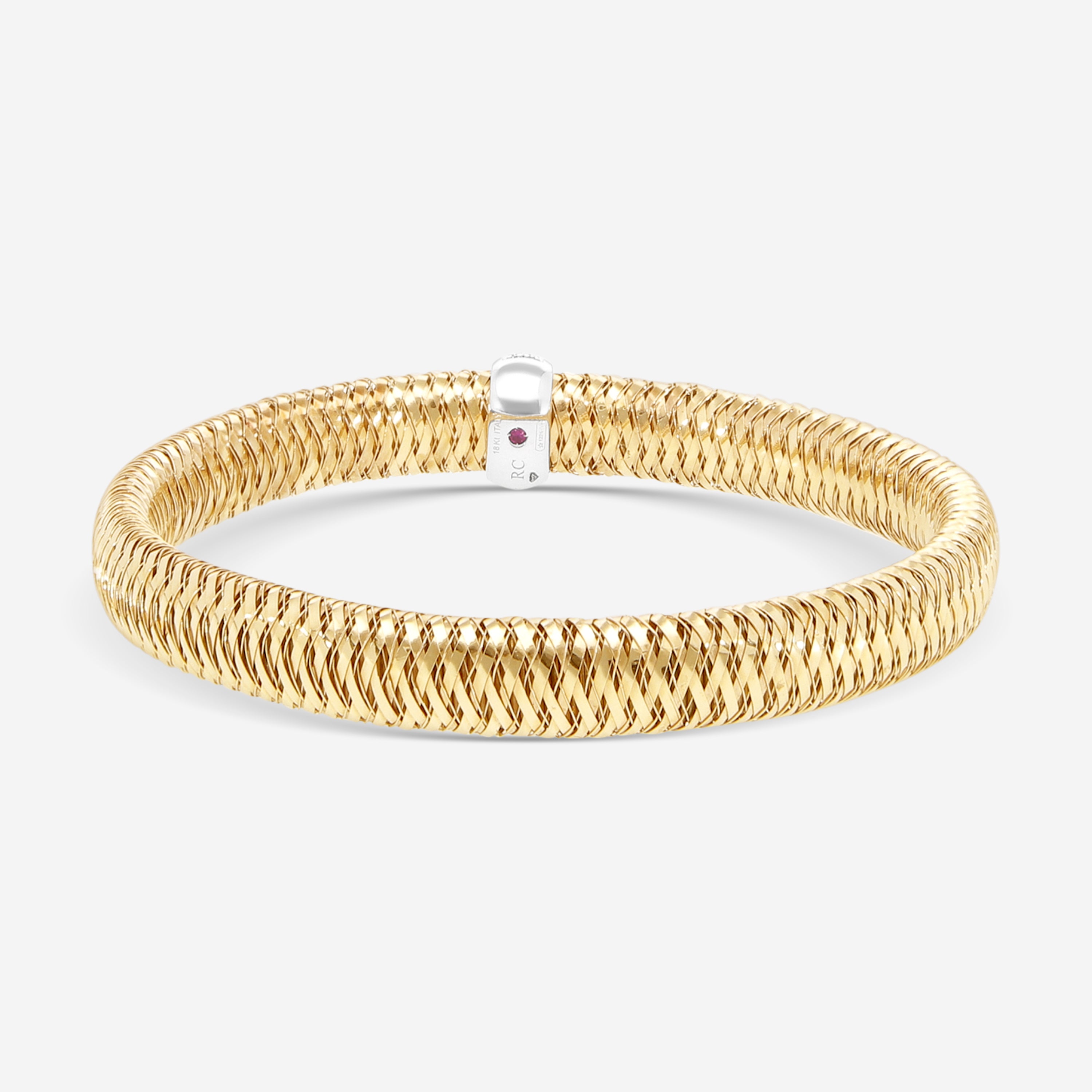 Roberto Coin Primavera 18K Rose & White Gold Diamond Bangle Bracelet 557716AHBAX0 - THE SOLIST