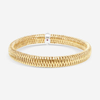 Roberto Coin Primavera 18K Rose & White Gold Diamond Bangle Bracelet 557716AHBAX0 - THE SOLIST