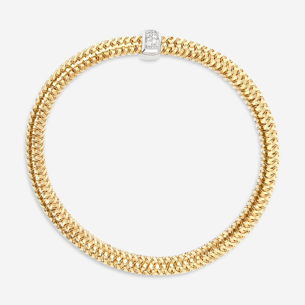 Roberto Coin Primavera 18K Rose & White Gold Diamond Bangle Bracelet 557716AHBAX0 - THE SOLIST