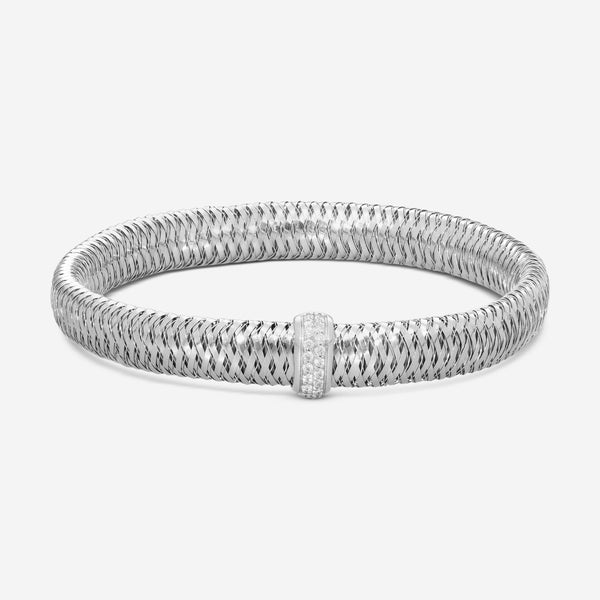 Roberto Coin Primavera 18K White Gold Diamond Bangle 557716AWBAX0