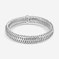 Roberto Coin Primavera 18K White Gold Diamond Large Bangle Bracelet 557717AWBAX0 - THE SOLIST