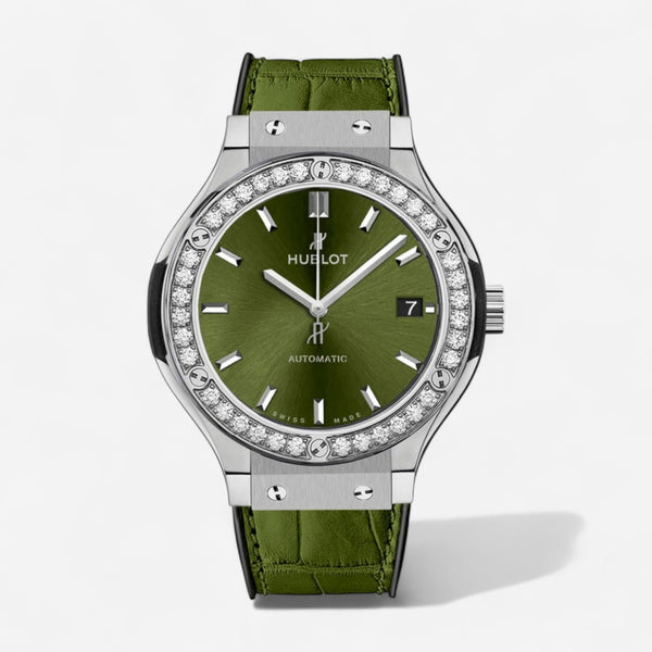 Hublot Classic Fusion Titanium Automatic Diamond Ladies Watch 565.NX.8970.LR.1204