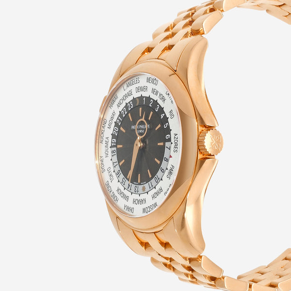 Patek Philippe World Time 18K Rose Gold Automatic Men's Watch 5130/1R-011