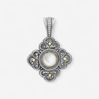 Konstantino Sterling Silver & 18K Yellow Gold Pearl Cross Pendant STKJ28-122 - THE SOLIST
