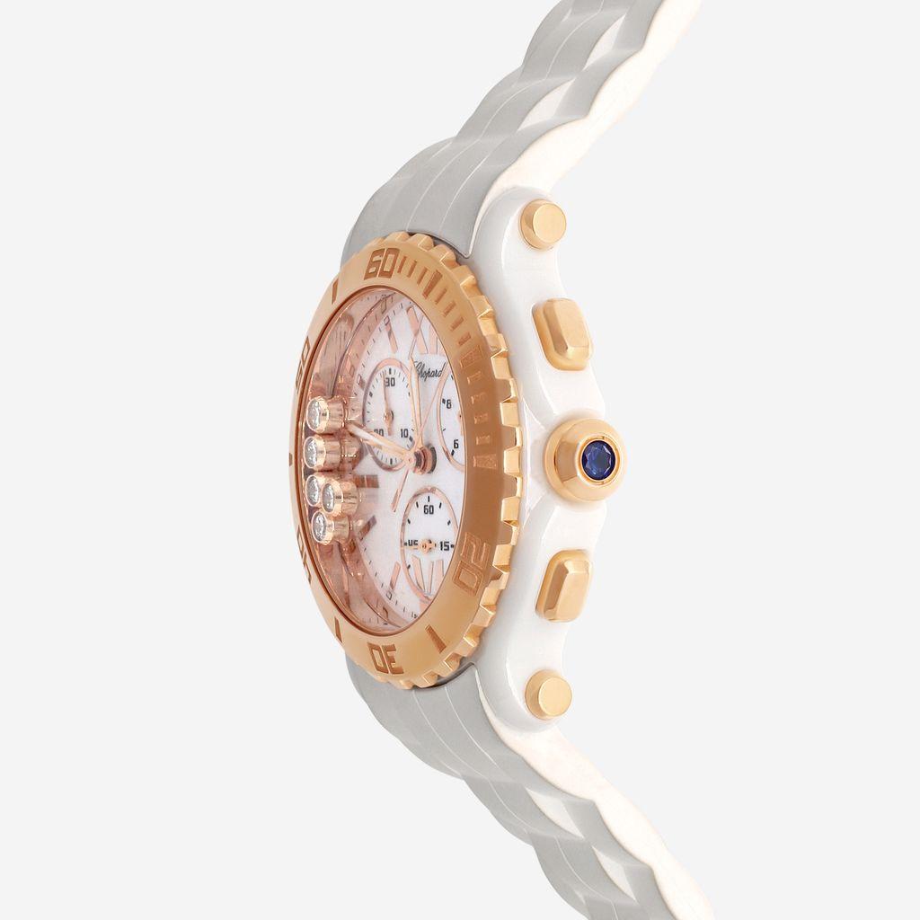 Chopard Happy Sport Round Chronograph Ceramic Diamond Quartz Unisex Watch 288515