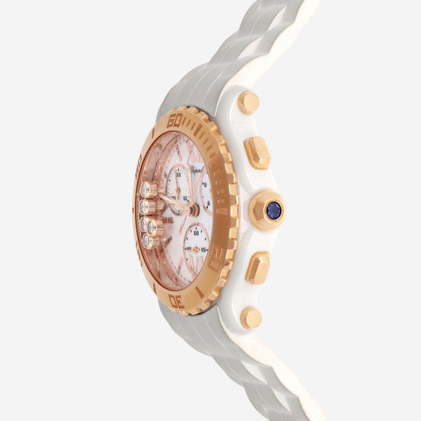 Chopard Happy Sport Round Chronograph Ceramic Diamond Quartz Unisex Watch 288515