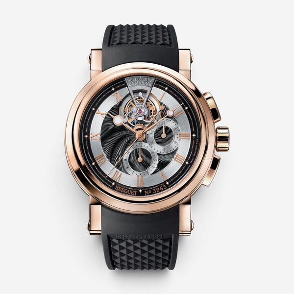 Breguet Marine Tourbillon Chronograph 18K Rose Gold Automatic Men's Watch 5837BR