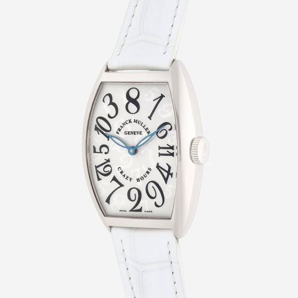 Franck Muller Cintree Curvex Crazy Hours 18K White Gold Automatic Women's Watch 5850CH