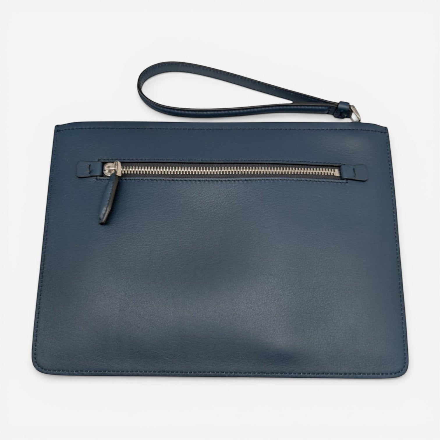 Salvatore Ferragamo Firenze Men's 723805 Blue Clutch MSRP $850 - THE SOLIST