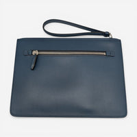 Salvatore Ferragamo Firenze Men's 723805 Blue Clutch MSRP $850 - THE SOLIST