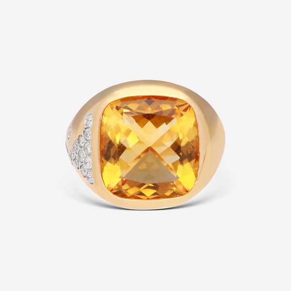 Casato 18K Yellow Gold, Citrine and Diamond Cocktail Ring 59929
