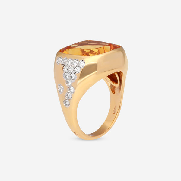 Casato 18K Yellow Gold, Citrine and Diamond Cocktail Ring 59929