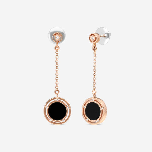 Damiani D. Side 18K Rose Gold Diamond & Onyx Drop Earrings 20086900