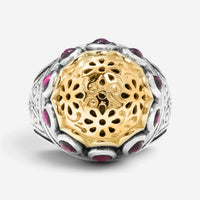 Konstantino Dome Sterling Silver & 18K Yellow Gold Corundum Ring Sz. 7 DKJ977-538-S7 - THE SOLIST