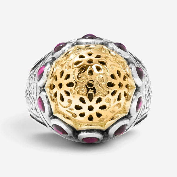 Konstantino Dome Sterling Silver & 18K Yellow Gold Corundum Ring Sz. 7 DKJ977-538-S7 - THE SOLIST