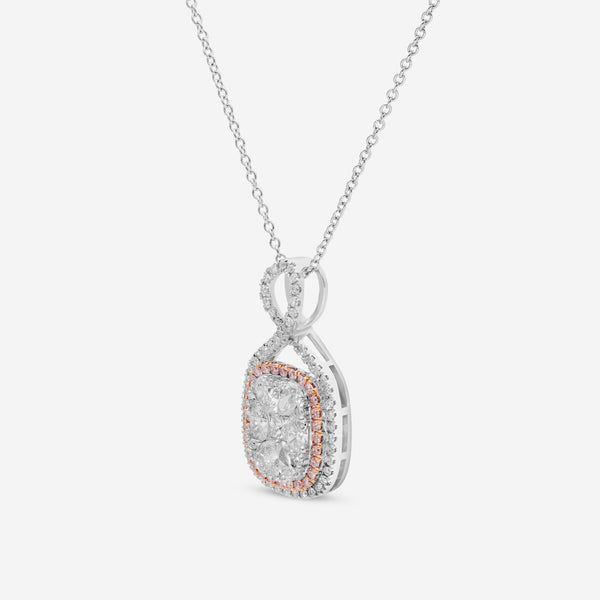 Gregg Ruth 18K White Gold, White Diamond 1.38ct. tw. and Pink Diamond Pendant Necklace 601847 - THE SOLIST