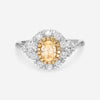 Gregg Ruth 18K White Gold, Fancy Yellow Diamond 0.50ct. and White Diamond 0.82ct. tw. Engagement Ring Sz. 6.5 602124