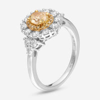 Gregg Ruth 18K White Gold, Fancy Yellow Diamond 0.50ct. and White Diamond 0.82ct. tw. Engagement Ring Sz. 6.5 602124 - THE SOLIST