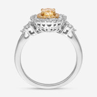 Gregg Ruth 18K White Gold, Fancy Yellow Diamond 0.50ct. and White Diamond 0.82ct. tw. Engagement Ring Sz. 6.5 602124 - THE SOLIST