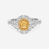 Gregg Ruth 18K White Gold, Fancy Yellow Diamond 0.28ct. and White Diamond 0.66ct. tw. Engagement Ring Sz. 6.5 602507 - THE SOLIST