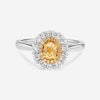 Gregg Ruth 18K White Gold, Fancy Yellow Diamond 0.46ct. and White Diamond 0.47ct. tw. Engagement Ring Sz. 6.5 602512 - THE SOLIST