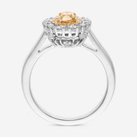 Gregg Ruth 18K White Gold, Fancy Yellow Diamond 0.56ct. and White Diamond 0.44ct. tw. Engagement Ring Sz. 6.5 602512-GCR/000917.108 - THE SOLIST