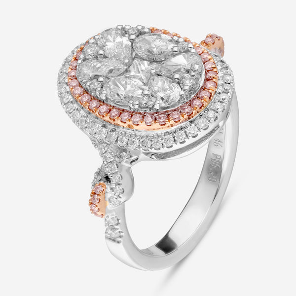 Gregg Ruth 18K White and Rose Gold, Diamond 1.45ct. tw. and Fancy Pink Diamond Engagement Ring 602938-GCR/000922 - THE SOLIST