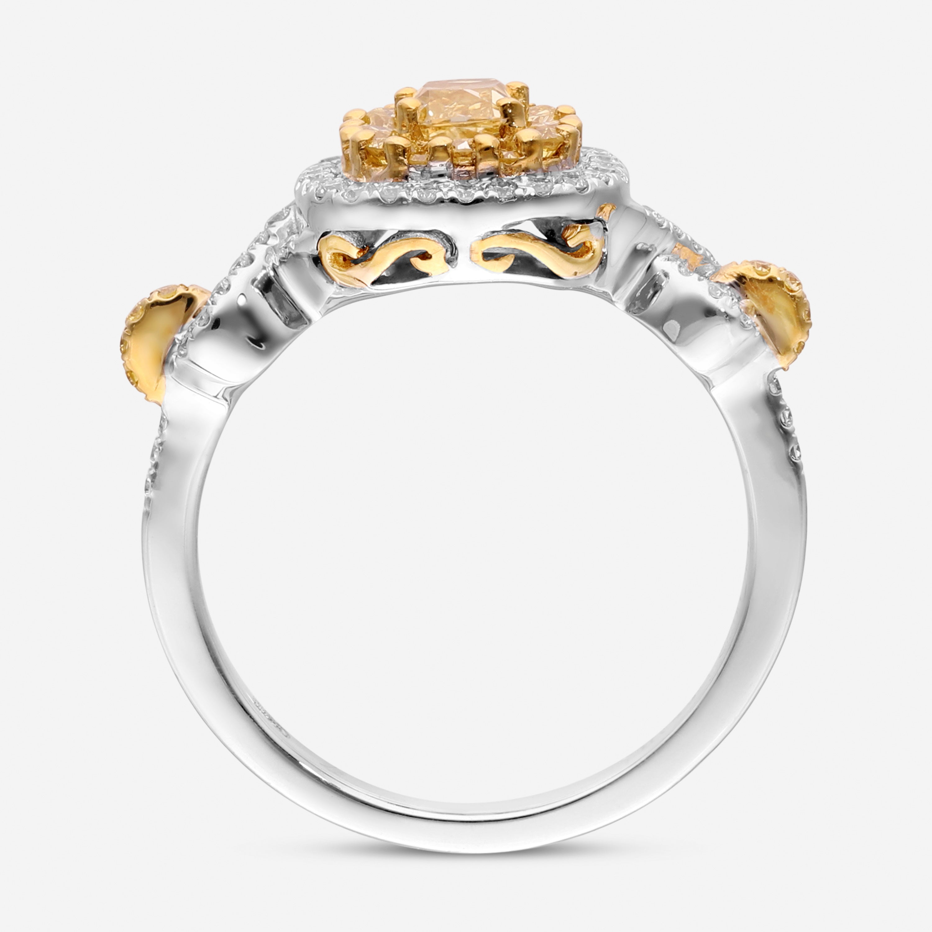 Gregg Ruth 18K Gold, 0.34ct. Fancy Yellow Diamond and White Diamond Engagement Ring Sz. 6.5 602942-916 - THE SOLIST