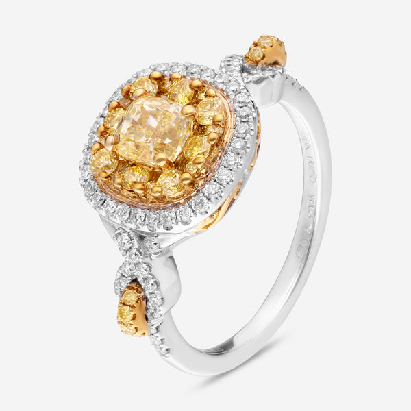 Gregg Ruth 18K Gold, 0.67ct. Fancy Yellow Diamond and White Diamond Engagement Ring Sz. 6.5 602942-919 - THE SOLIST