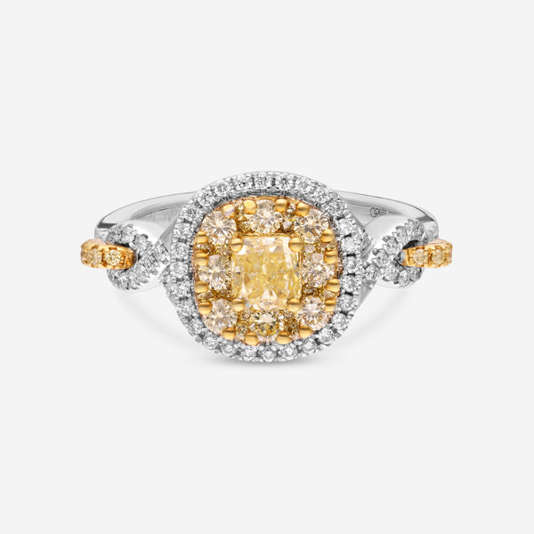 Gregg Ruth 18K Gold, 0.47ct. Fancy Yellow Diamond and White Diamond Engagement Ring Sz. 6.5 602942-920