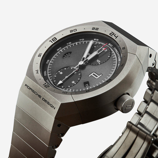 Porsche 'Monobloc Actuator' GMT Chronograph Titanium Men's Automatic Watch 6030.6.02.001.02.5