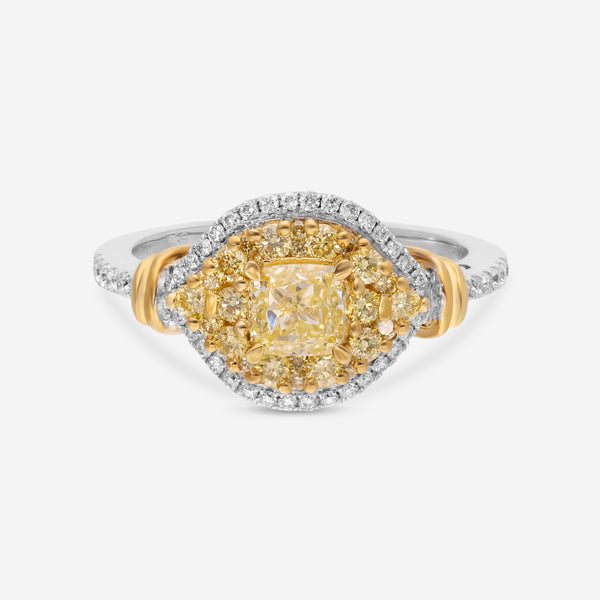 Gregg Ruth 18K Gold, Fancy Yellow Diamond 0.51ct. and White Diamond Engagement Ring Sz. 6.5 603129 - THE SOLIST