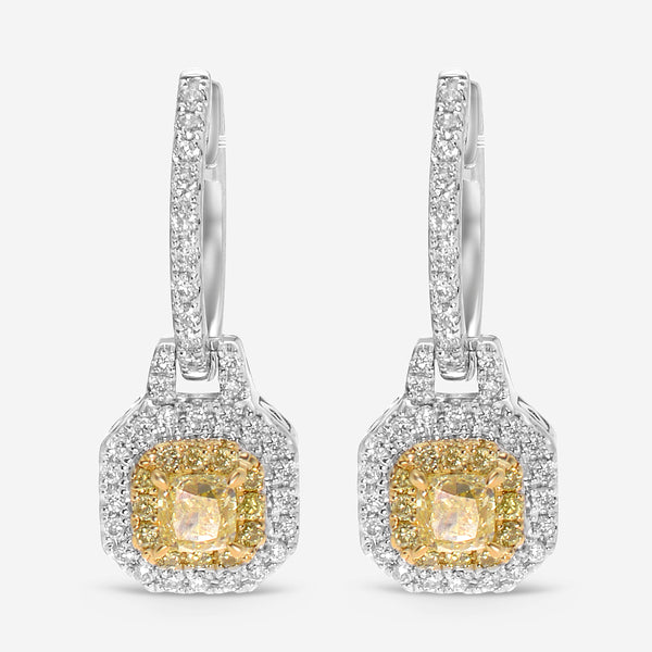 Gregg Ruth 14K White Gold, Diamond 0.60ct. and Pavé Diamonds 0.39ct. tw. Drop Earrings 603855 - GCR/000938