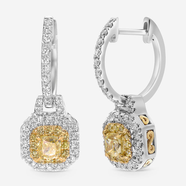 Gregg Ruth 14K White Gold, Diamond 0.55ct. and Pavé Diamonds 0.39ct. tw. Drop Earrings 603855-GCR/000939.166