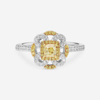 Gregg Ruth 18K Gold, Fancy Yellow Diamond 0.38ct. and White Diamond Engagement Ring Sz. 6.5 605587 - THE SOLIST