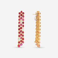 Zydo 18K Yellow Gold Diamond and Ruby Earrings EG631 - THE SOLIST
