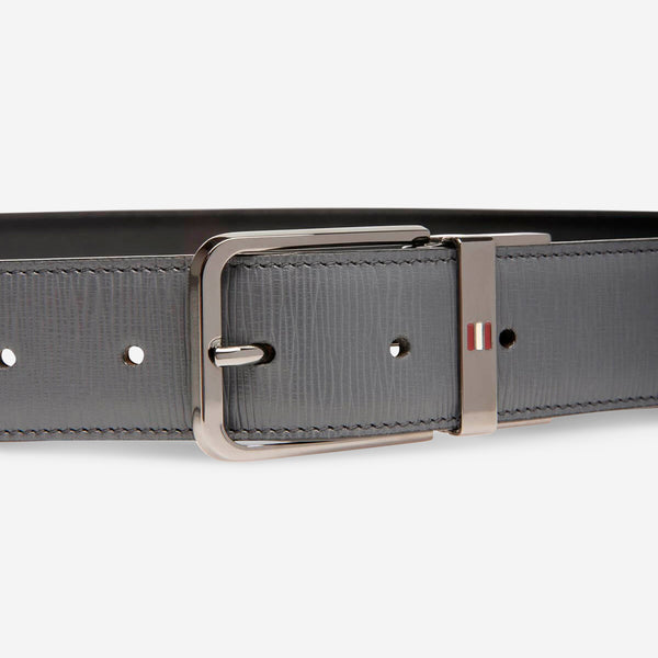 Bally Arkin Men's Grey Leather 110cm Belt 6232246