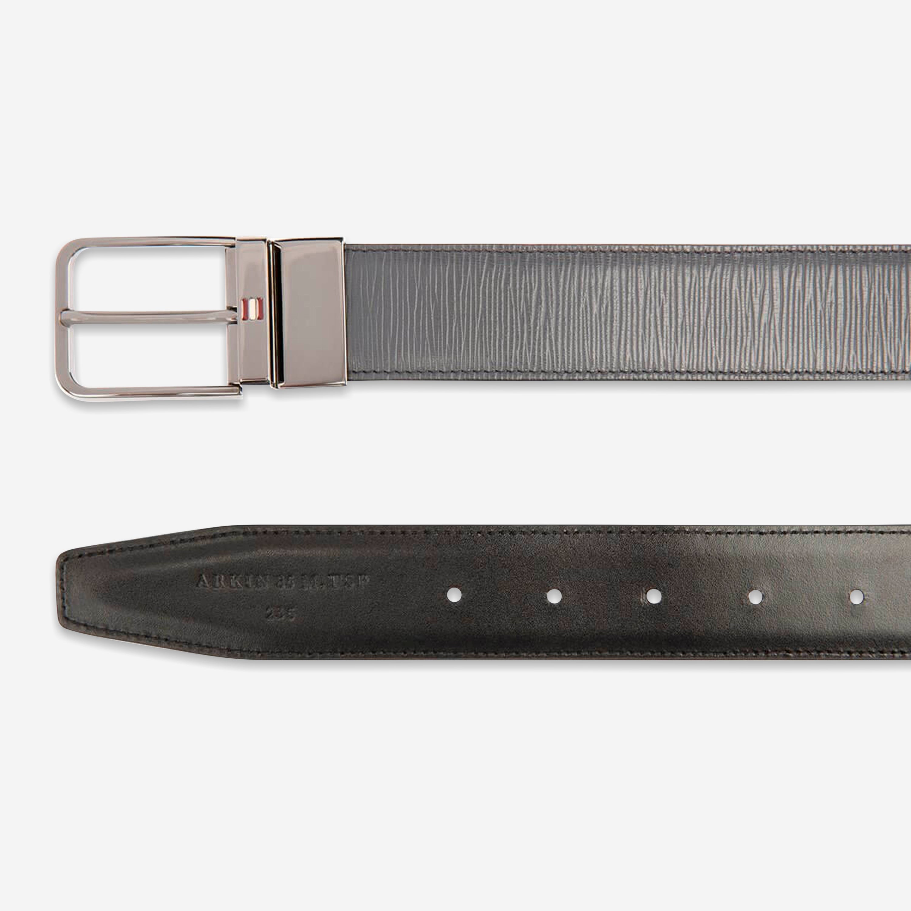 Bally Arkin Men's Grey Leather 110cm Belt 6232246