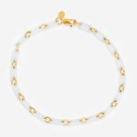 SuperOro 18K Yellow Gold and Ceramic, Link Bracelet 62656 - THE SOLIST