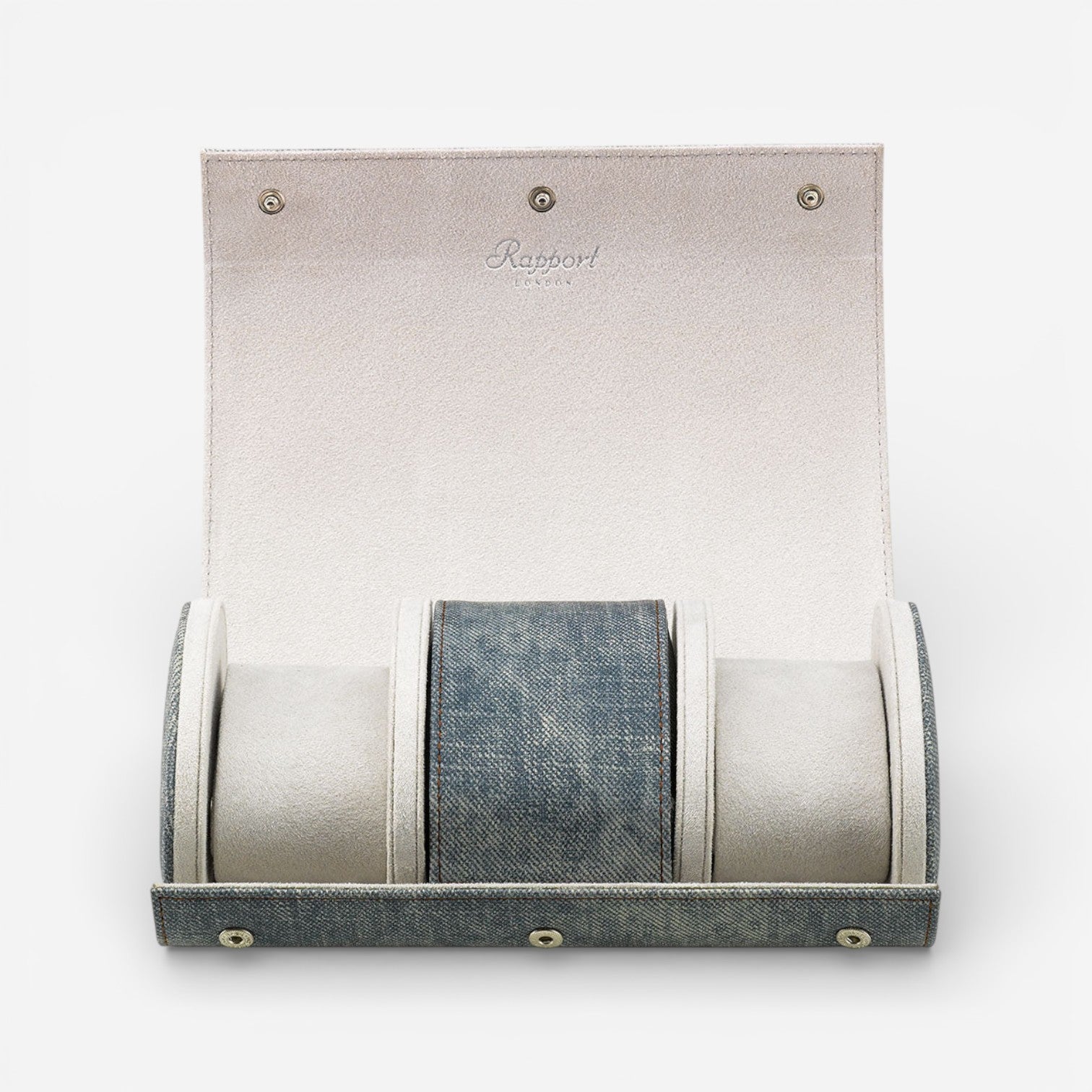 Rapport Soho Leather Stone Washed Three-Watch Roll D312