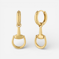Gucci Horsebit 18K Yellow Gold Drop Earrings YBD79565600100U - THE SOLIST