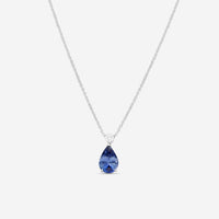 Roberto Coin 18K White Gold Diamond & Blue Sapphire Pendant Necklace 6520084AW18S2